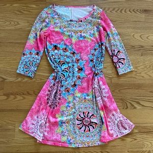 Famulily Women's Fun Print Swing T-Shirt Dress (S)